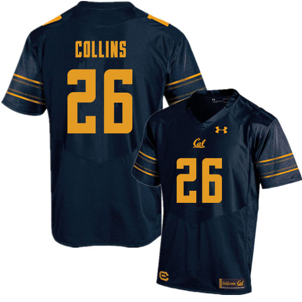 Men #26 DeShawn Collins Cal Bears College Football Jerseys Sale-Navy